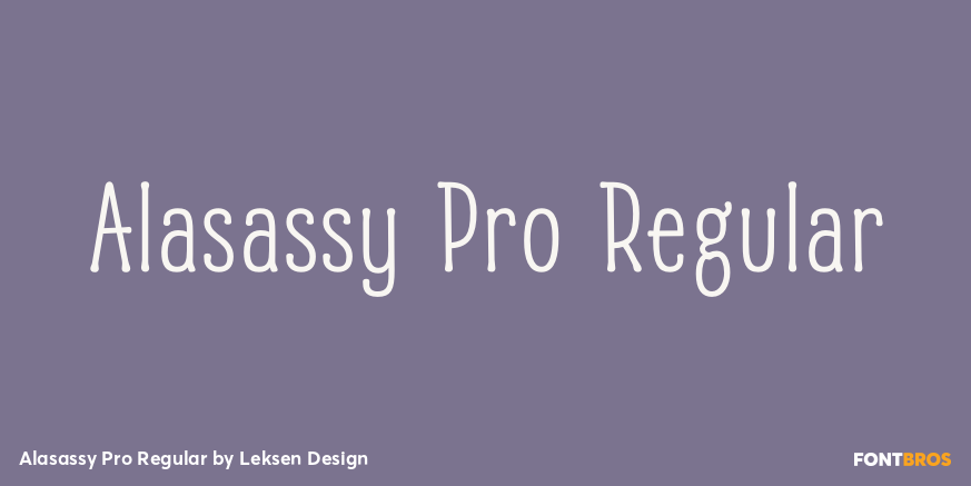 Alasassy Pro Regular Poster