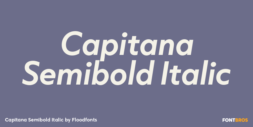 Capitana Semibold Italic Poster