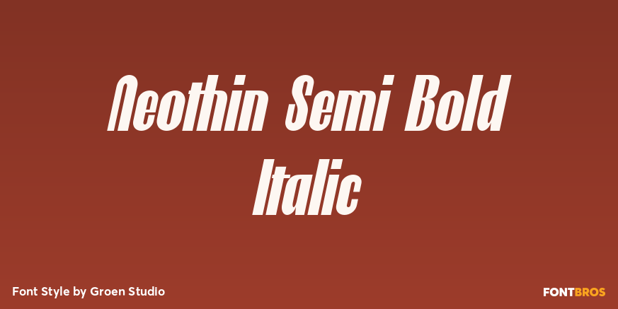 Neothin Semi Bold Italic Poster
