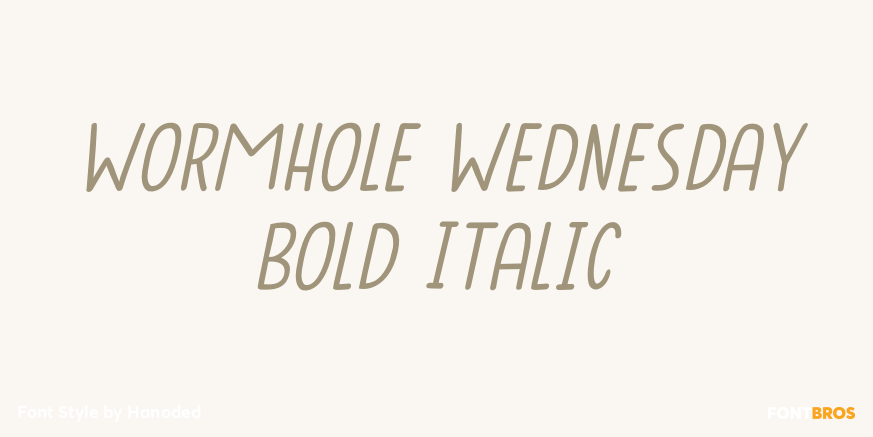 Wormhole Wednesday Bold Italic Poster