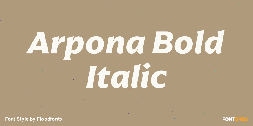 Arpona Bold Italic Poster