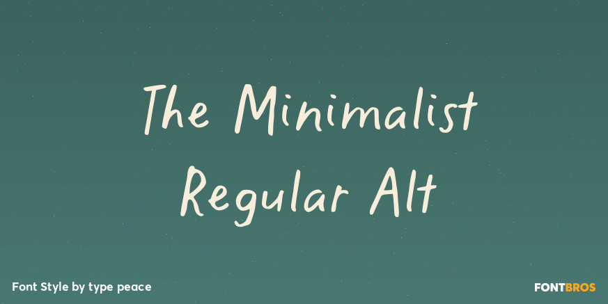 The Minimalist Regular Alt Poster