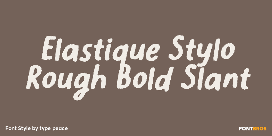 Elastique Stylo Rough Bold Slant Poster