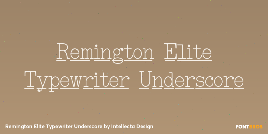Remington Elite Typewriter Underscore Poster