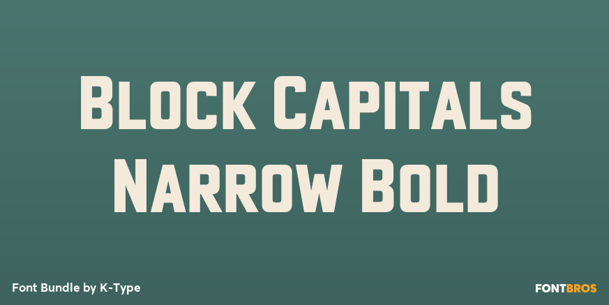 Block Capitals Narrow Bold Poster