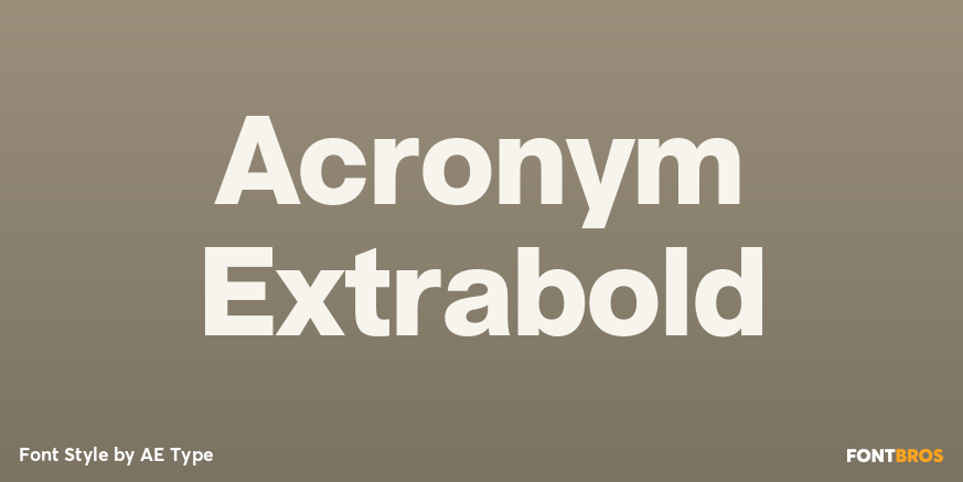 Acronym Extrabold Poster