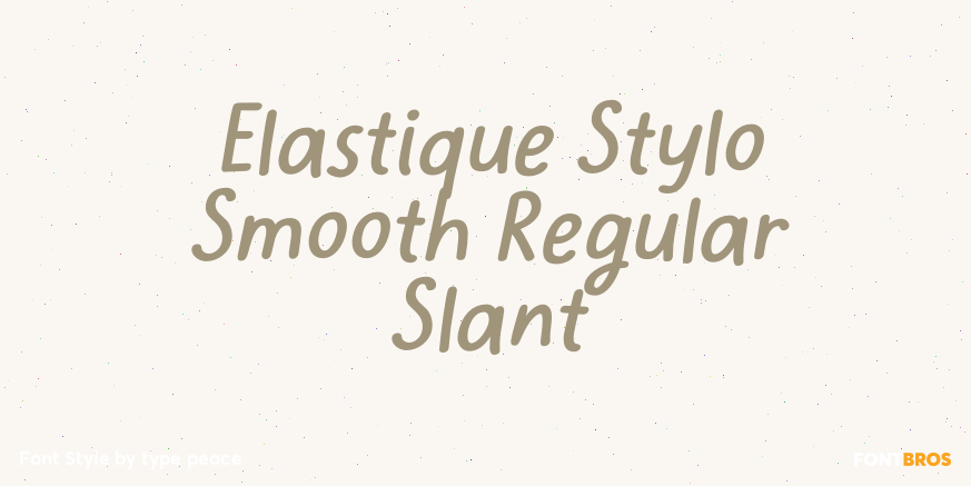 Elastique Stylo Smooth Regular Slant Poster