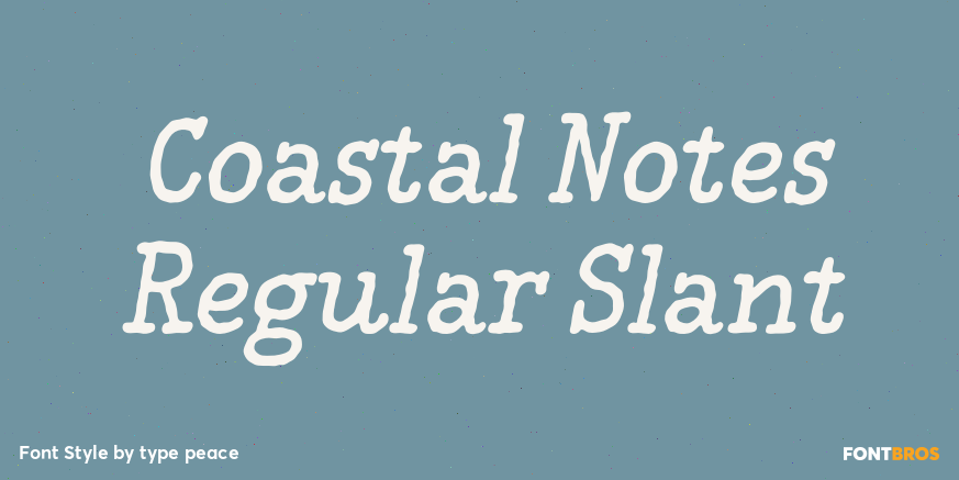 Coastal Notes Regular Slant Poster