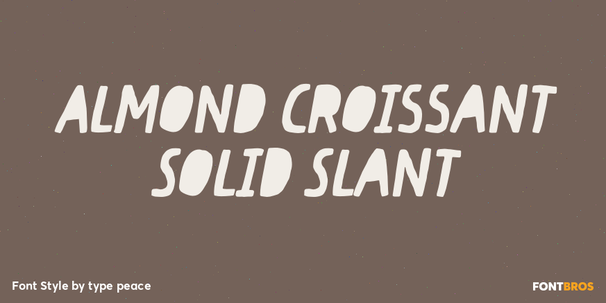 Almond Croissant Solid Slant Poster