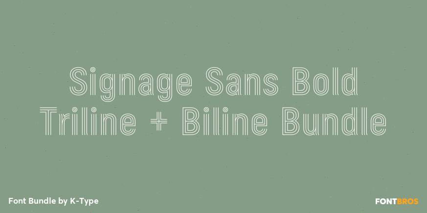Signage Sans Bold Triline + Biline Bundle Poster