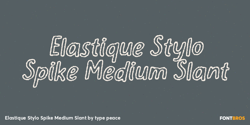 Elastique Stylo Spike Medium Slant Poster