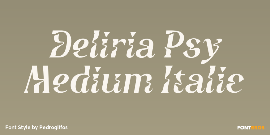 Deliria Psy Medium Italic Poster