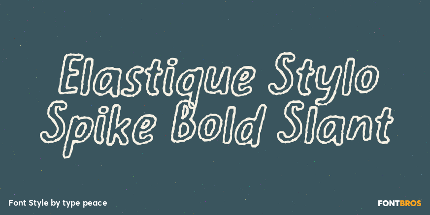 Elastique Stylo Spike Bold Slant Poster