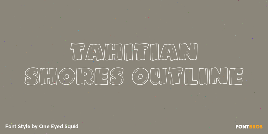 Tahitian Shores Outline Poster