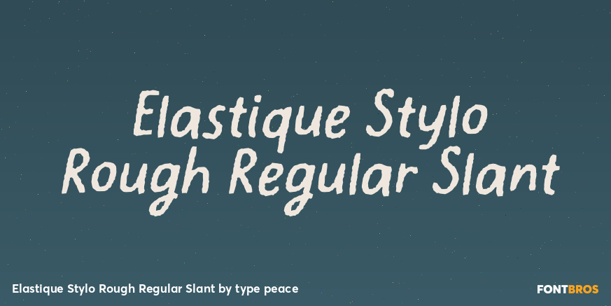 Elastique Stylo Rough Regular Slant Poster