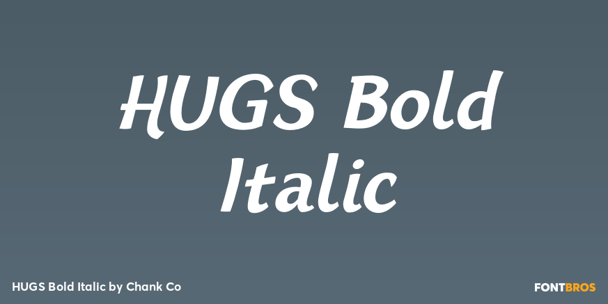 HUGS Bold Italic Poster