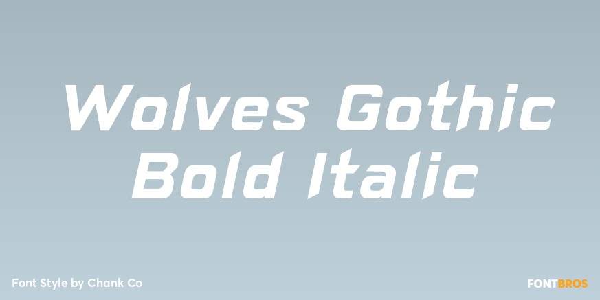 Wolves Gothic Bold Italic Poster