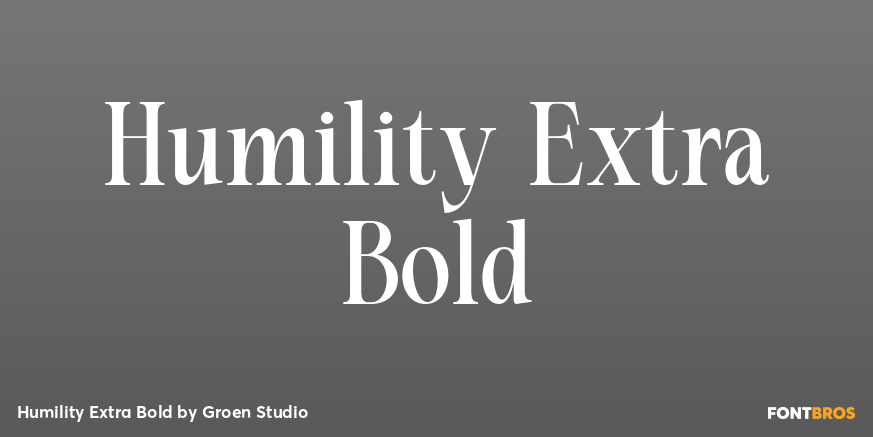 Humility Extra Bold Poster