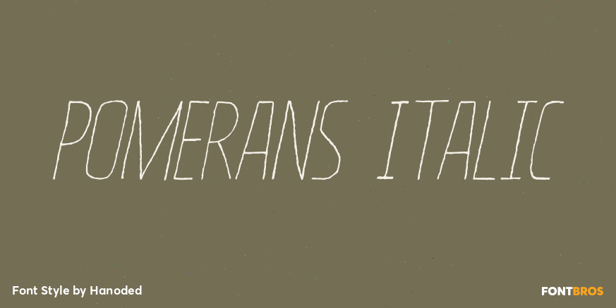 Pomerans Italic Poster