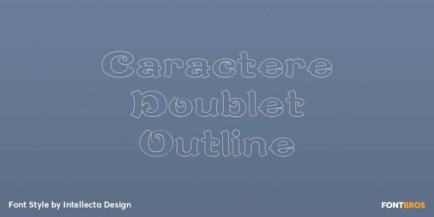 Caractere Doublet Outline Poster
