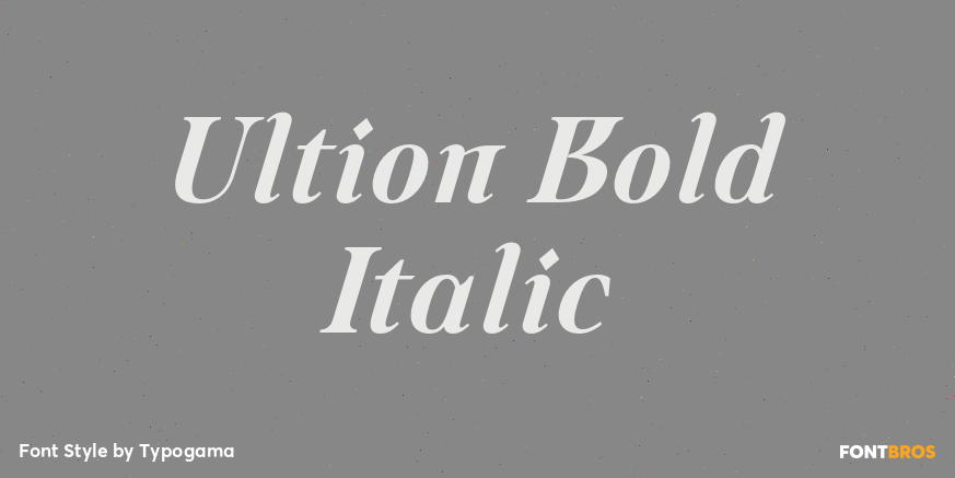 Ultion Bold Italic Poster
