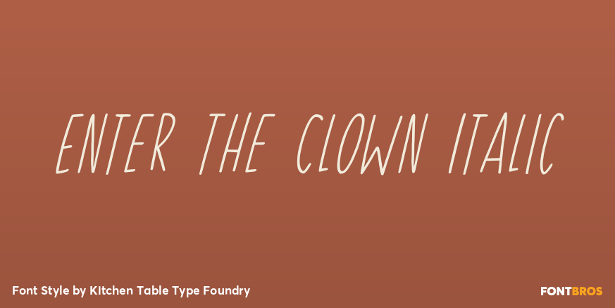 Enter The Clown Italic Poster