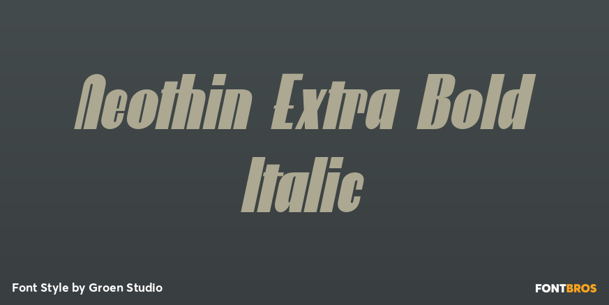 Neothin Extra Bold Italic Poster