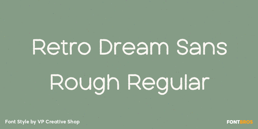 Retro Dream Sans Rough Regular Poster