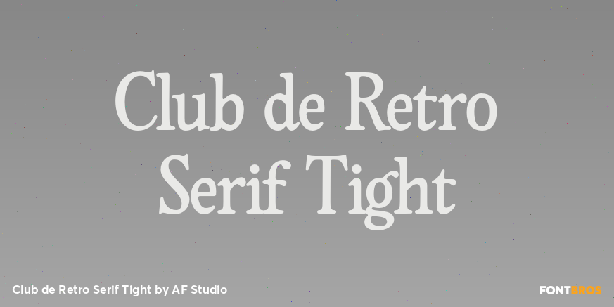 Club de Retro Serif Tight Poster