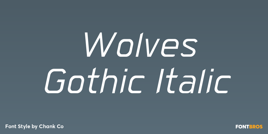 Wolves Gothic Italic Poster