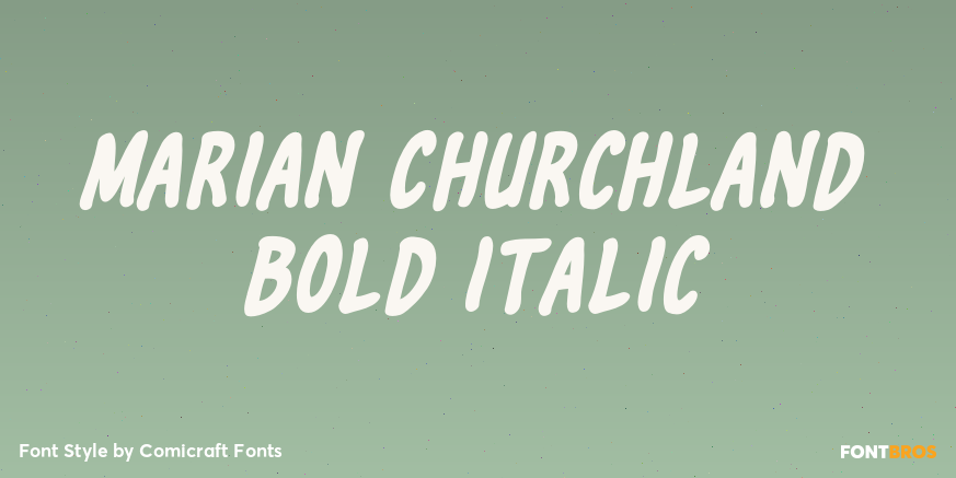 Marian Churchland Bold Italic Poster