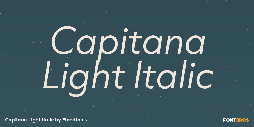Capitana Light Italic Poster