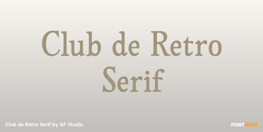 Club de Retro Serif Poster