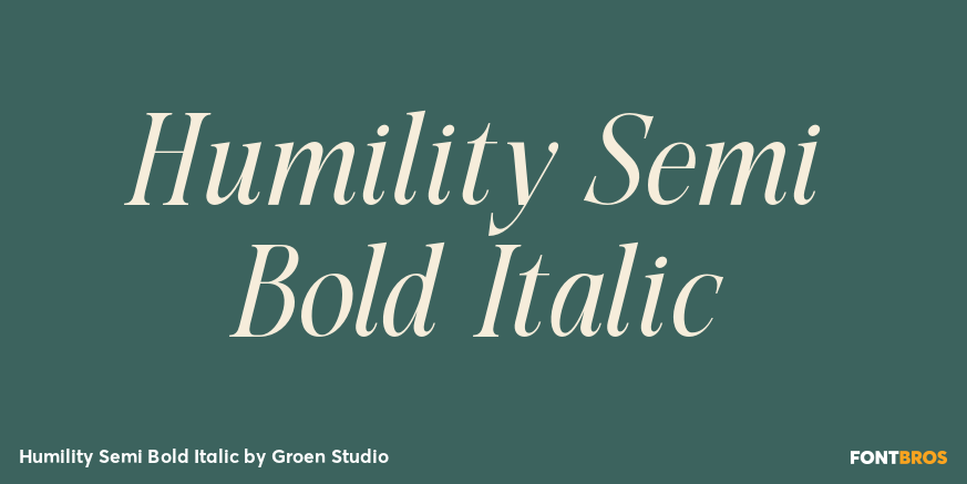 Humility Semi Bold Italic Poster