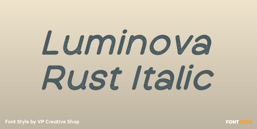 Luminova Rust Italic Poster