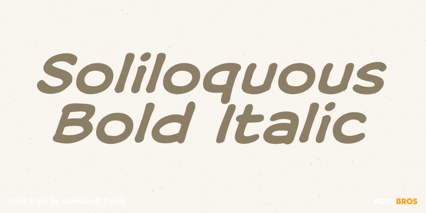 Soliloquous Bold Italic Poster