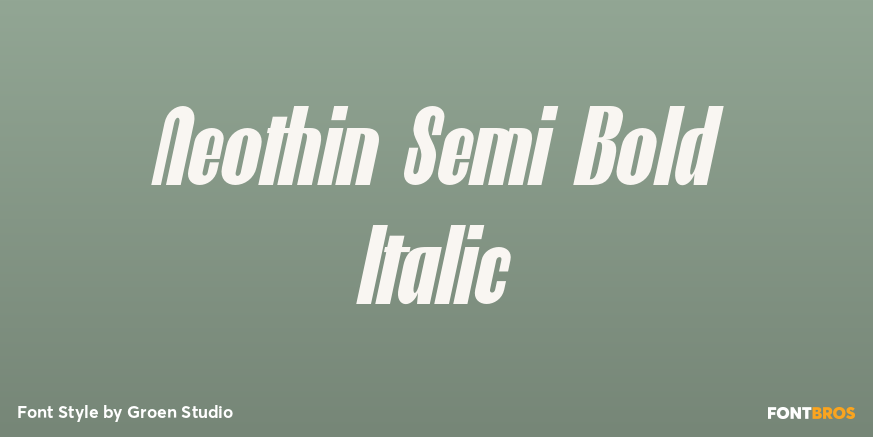 Neothin Semi Bold Italic Poster