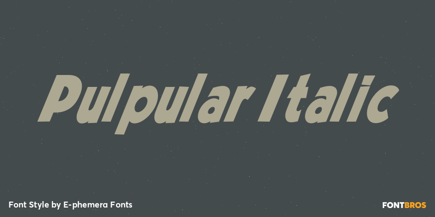 Pulpular Italic Poster