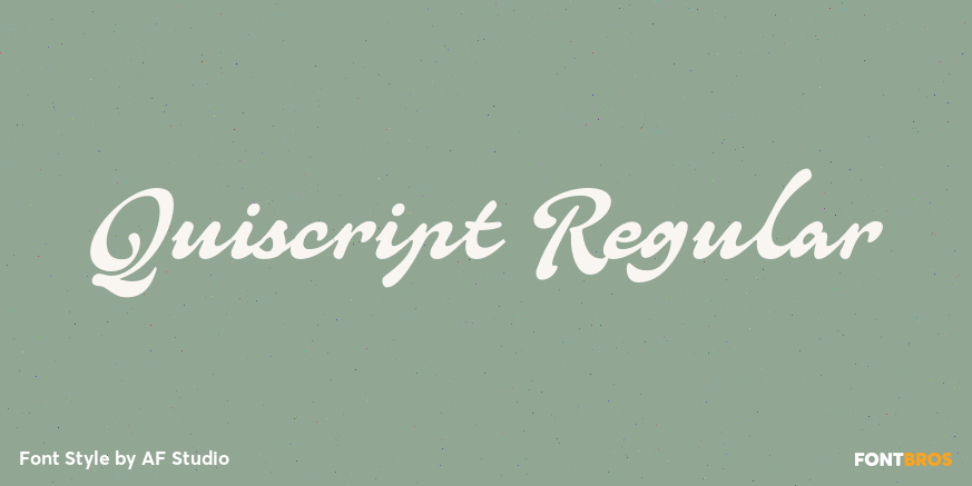 Quiscript Regular Poster
