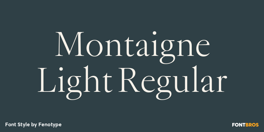 Montaigne Light Regular Poster