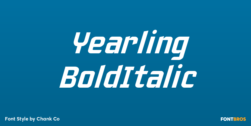 Yearling BoldItalic Poster