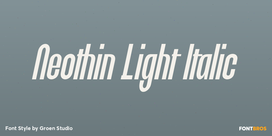 Neothin Light Italic Poster